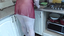 milf frina continues naked cooking todays menu is chicken sexy milf in kitchen no panties in transparent negligee natural tits pussy beautifull ass min Konulu Porno