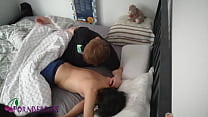 Two guys sleepover in one bed, got horny in the... Konulu Porno