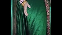 indian gay crossdresser gaurisissy in green saree pressing her big boobs and fingering in her ass min Konulu Porno