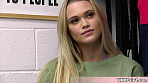 cute blonde cheerleader teen chloe caught shoplifting and she is trying to deny everything min Konulu Porno