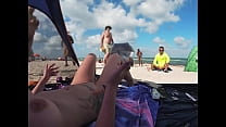 exhibitionist wife mrs kiss gives us her nude beach pov view of a voyeur jerking off in front of her and several other men watching min Konulu Porno