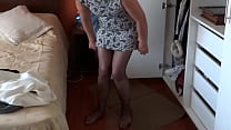 My wife gets dressed at home to go to the motel... Konulu Porno