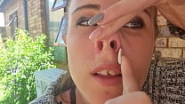 Nose blowing | picking nose | eating snot Konulu Porno