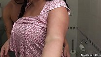 Busty bitch sucks and rides cock in the restroom Konulu Porno