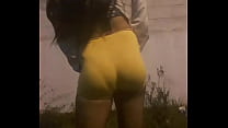brunette in lycra shorts sec Konulu Porno