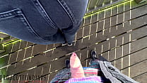 risky public outdoor quickie with girl in jeans... Konulu Porno