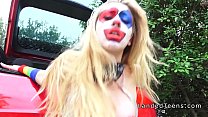 Clown teen sucks cock outdoor pov Konulu Porno