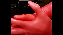 today is it red red latex gloves min Konulu Porno