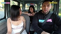 SUGARBABESTV: Greek Taxi - Lesbian Fuck In Taxi Konulu Porno