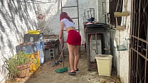 i came home and saw my stepdaughter washing clothes in a skirt and i couldn t resist her ass min Konulu Porno