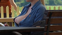hiking trip downblouse saggy tits and public exposed sec Konulu Porno