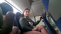 exhibitionist seduces milf to suck amp jerk his dick in bus min Konulu Porno