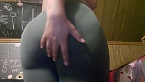 jiggling my thick ass and thighs in the camera after stepping out of tight leggings clinging to cellulite sec Konulu Porno
