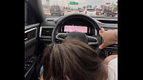 white girl giving me a blowjob while driving on the freeway min Konulu Porno