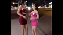 two whores get naked in public min Konulu Porno