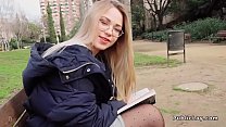 Blonde in pantyhose fucks in bushes Konulu Porno