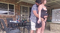 neighbours wife outdoor upskirt fuck while he is at work min Konulu Porno