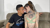 young tattooed girl fucking at casting min Konulu Porno