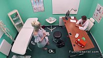 doctor shoots and bangs blonde patient min Konulu Porno