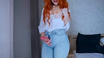 big boobs redhead step mother jerk off her fat cock for step son min Konulu Porno