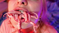 weird food fetish octopus eating video arya grander min Konulu Porno