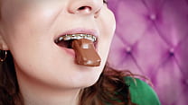 asmr and close ups giantess vore fetish eating cars from chocolate braces arya grander min Konulu Porno