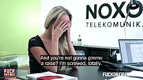 Hot blonde offers her ass to get a raise Konulu Porno
