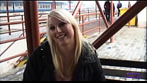 a young blonde in exchange for money gets touched and buggered in an underpass min Konulu Porno