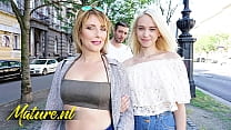 French Stepmom & Stepdaughter Share a Cock In A... Konulu Porno