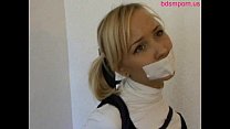 cute innocent teen girl frogtied and tape gagged Konulu Porno
